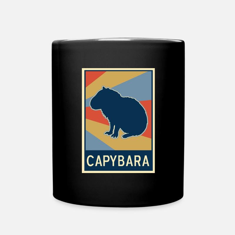 Capybara - Tasse einfarbig - Schwarz