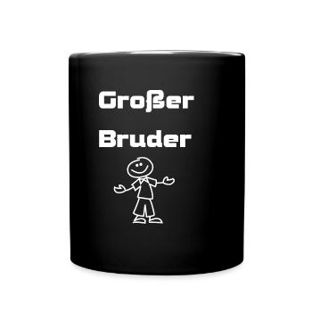 Der große Bruder - Tasse einfarbig - Schwarz - Vorne