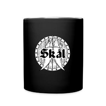 Skal norse viking warrior odin thor barbar - Tasse einfarbig - Schwarz - Vorne
