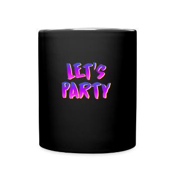 Lets party - Full Colour Mug - black - Front