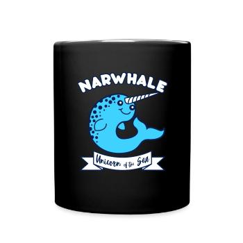 Narwal - Tasse einfarbig - Schwarz - Vorne