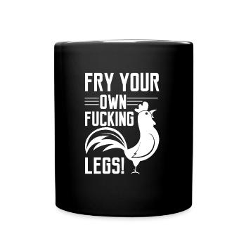 Chemise VEGAN · FUCKING LEGS · Cadeau - Mug uni - noir - Devant