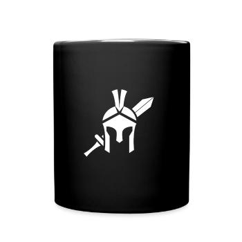 Helm und Schwert - Tasse einfarbig - Schwarz - Vorne
