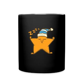 Idée de nuages d'étoiles nocturnes Night Moon Sparkle Chilling - Mug uni - noir - Devant