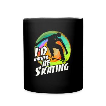 Skateboard - Mug uni - noir - Devant