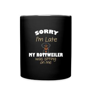 Rottweiler Hundebesitzer - Tasse einfarbig - Schwarz - Vorne