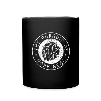 Bier Brauer Brauerei Hopfen Grillen Goasmaß - Tasse einfarbig - Schwarz - Vorne