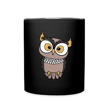 Owl - Full Colour Mug - black - Front
