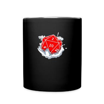 Gamer Dungeon RPG Cube Tabletop Funny Gift - Full Colour Mug - black - Front
