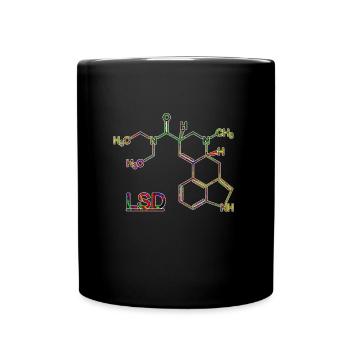 Acid LSD Psychedelisch Drogen Molekül - Tasse einfarbig - Schwarz - Vorne