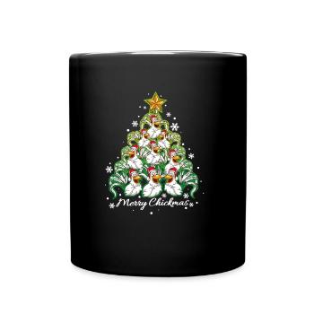 Poulet Coq Poulet Joyeux Noël - Mug uni - noir - Devant