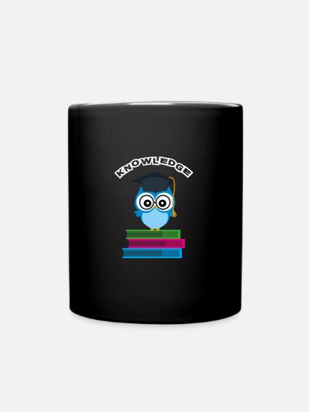 Student Wissen - Tasse einfarbig - Schwarz