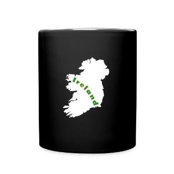 Carte de l'Irlande - Mug uni - noir - Devant