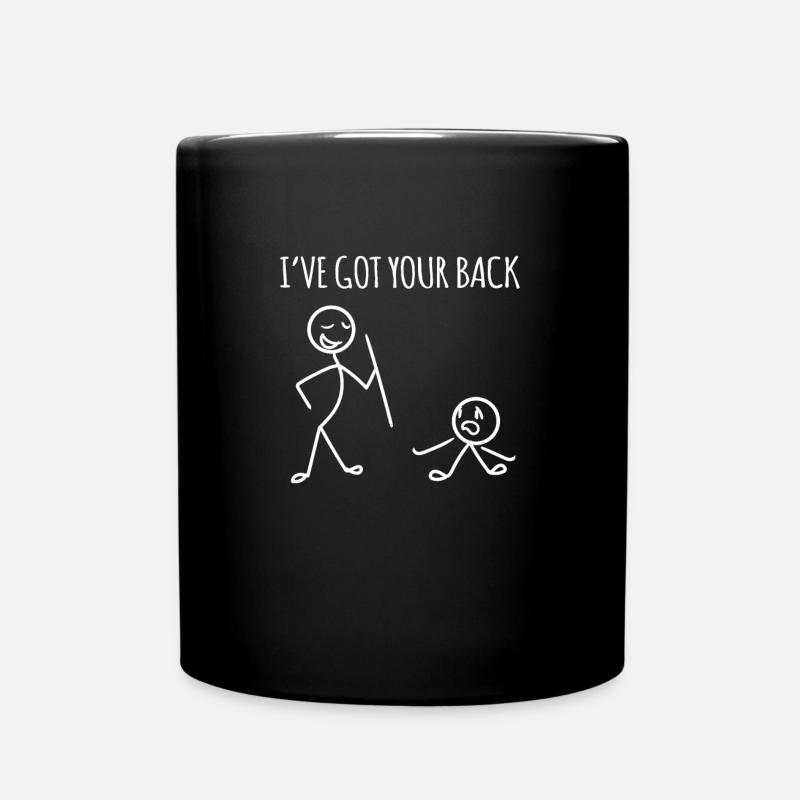 Stick figures I have your back Humor Geschen - Full Colour Mug - black