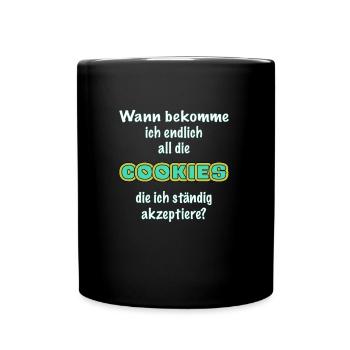 Nerd Anti-DSGVO Chemise : Où sont mes cookies - Mug uni - noir - Devant