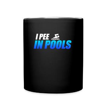 I pee in pools I pee in pools North Sea swimming - Full Colour Mug - black - Front