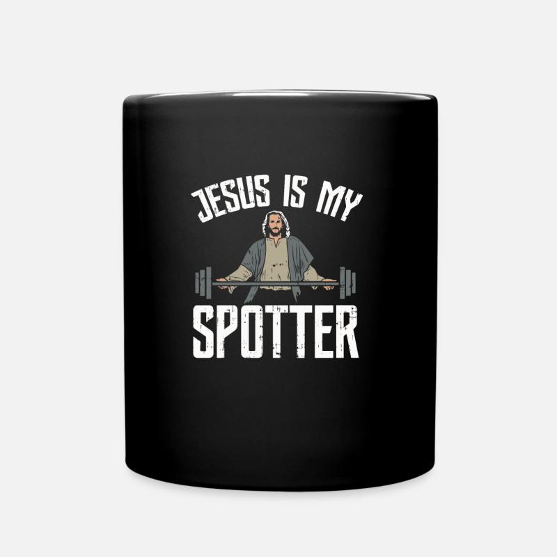 Jesus is my spotter Christ Katholisch Evangelisch - Tasse einfarbig - Schwarz