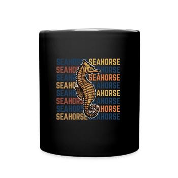 seepferd - Tasse einfarbig - Schwarz - Vorne