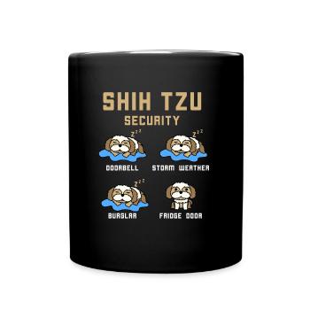 shih tzu - Tasse einfarbig - Schwarz - Vorne