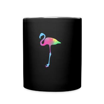 Flamingo - Tasse einfarbig - Schwarz - Vorne