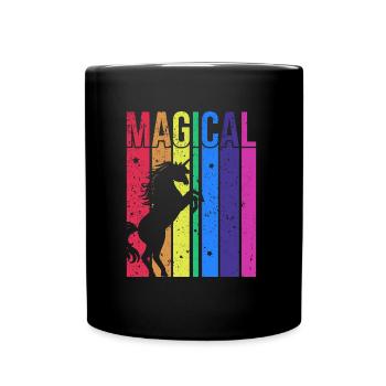 Magical Unicorn Rainbow Shirt - Full Colour Mug - black - Front