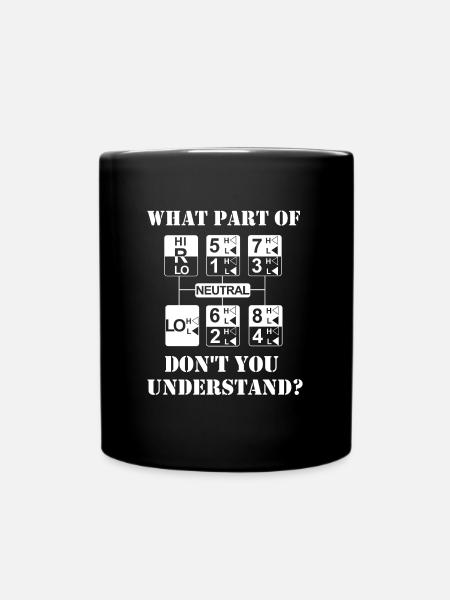 truck driver trucker - Full Colour Mug - black