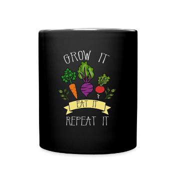 Jardinier jardinage jardin potager - Mug uni - noir - Devant