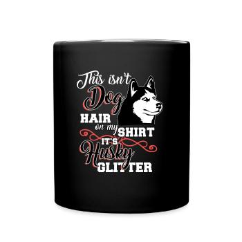 chien de traîneau - Mug uni - noir - Devant