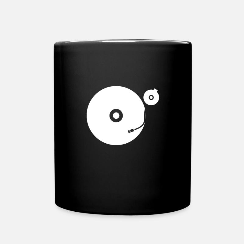 Plattenspieler - Tasse einfarbig - Schwarz