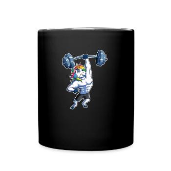 Fitness Einhorn Training Weight Lifting Unicorn - Mug uni - noir - Devant
