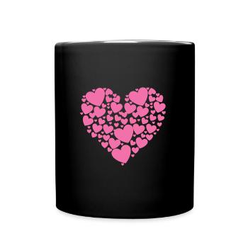 Heart with heart - Full Colour Mug - black - Front