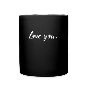 Love you Girlfriend Gift - Full Colour Mug - black - Front