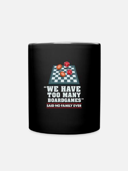 BOARDGAMES GIFT: Too many board games - Full Colour Mug - black