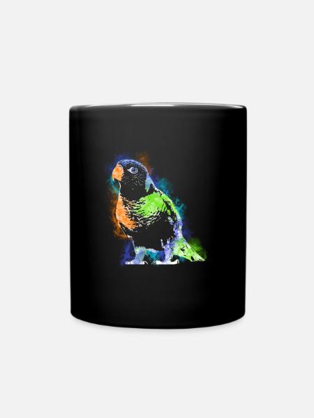 parrot - Full Colour Mug - black