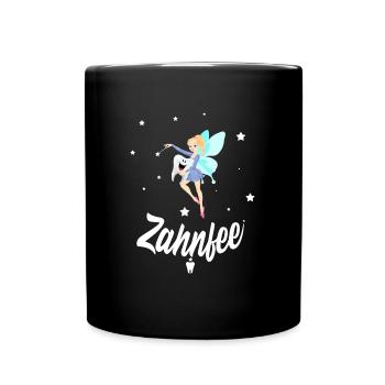 Zahnfee Zahn Magisch - Tasse einfarbig - Schwarz - Vorne