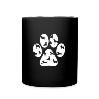 Un amoureux de la patte - Mug uni - noir - Devant