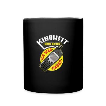 L’enfance sans téléphone portable J’ai été Sur Coup de chemise Plein d’humour - Mug uni - noir - Devant