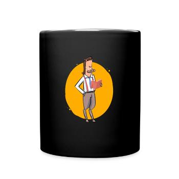 Einhorn Professor - Tasse einfarbig - Schwarz - Vorne