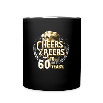 Cheers Beer 60e anniversaire cadeau de 60 ans - Mug uni - noir - Devant