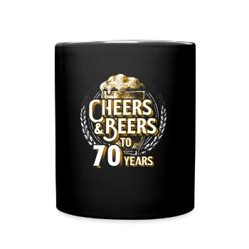 Cheers Beer 70e anniversaire, cadeau de 70 ans - Mug uni - noir - Devant