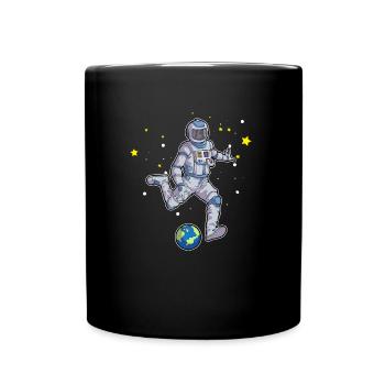 Cadeau d'espace astronaute de football - Mug uni - noir - Devant