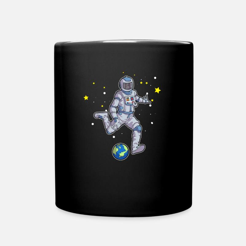 Cadeau d'espace astronaute de football - Mug uni - noir