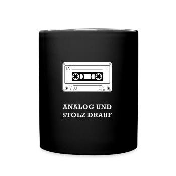 Analog and proud of it - Full Colour Mug - black - Front