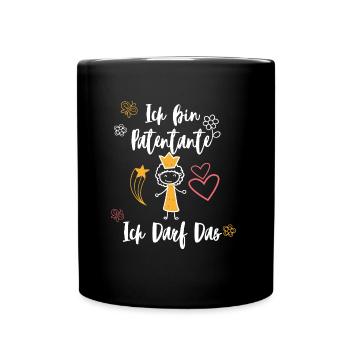 patentante - Tasse einfarbig - Schwarz - Vorne