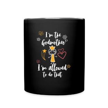 patentante - Tasse einfarbig - Schwarz - Vorne