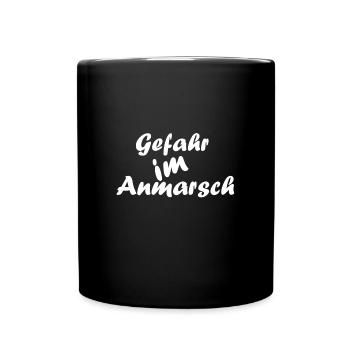 Gefahr - Tasse einfarbig - Schwarz - Vorne