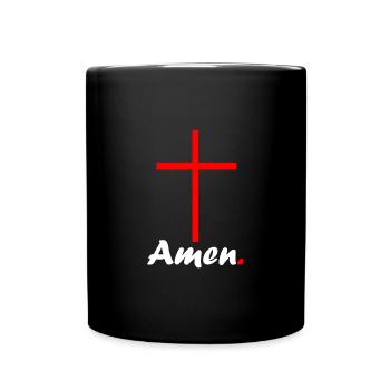 Amen - Tasse einfarbig - Schwarz - Vorne