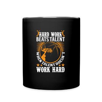 basketball Hard Works - Mug uni - noir - Devant