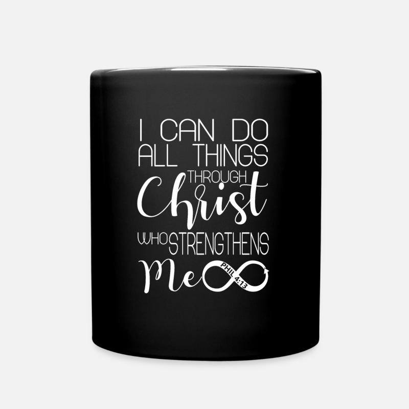 Bibelvers Bibel Motivation Religion - Tasse einfarbig - Schwarz