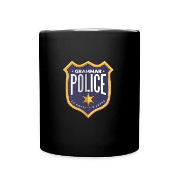 Police de grammaire - Mug uni - noir - Devant